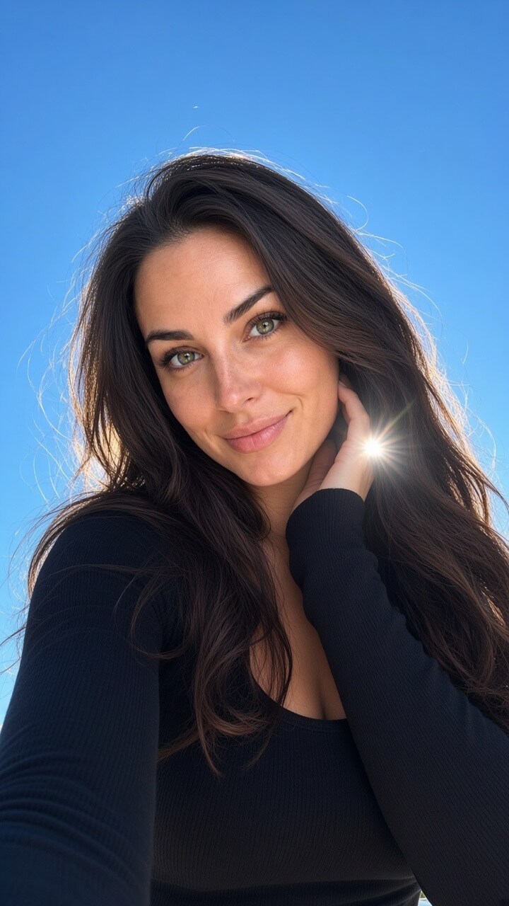 Summer Sky Selfie portrait result